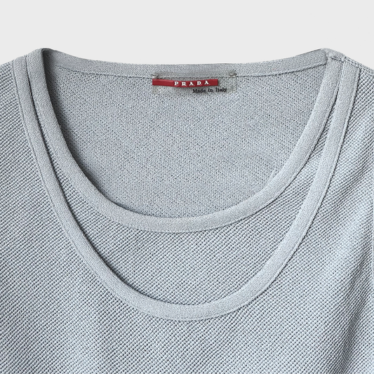 Prada Layered Baby Blue Tank Top