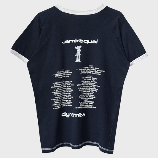 Jamiroquai Dynamite Europe Tour Official Merch Two-Tone T-Shirt
