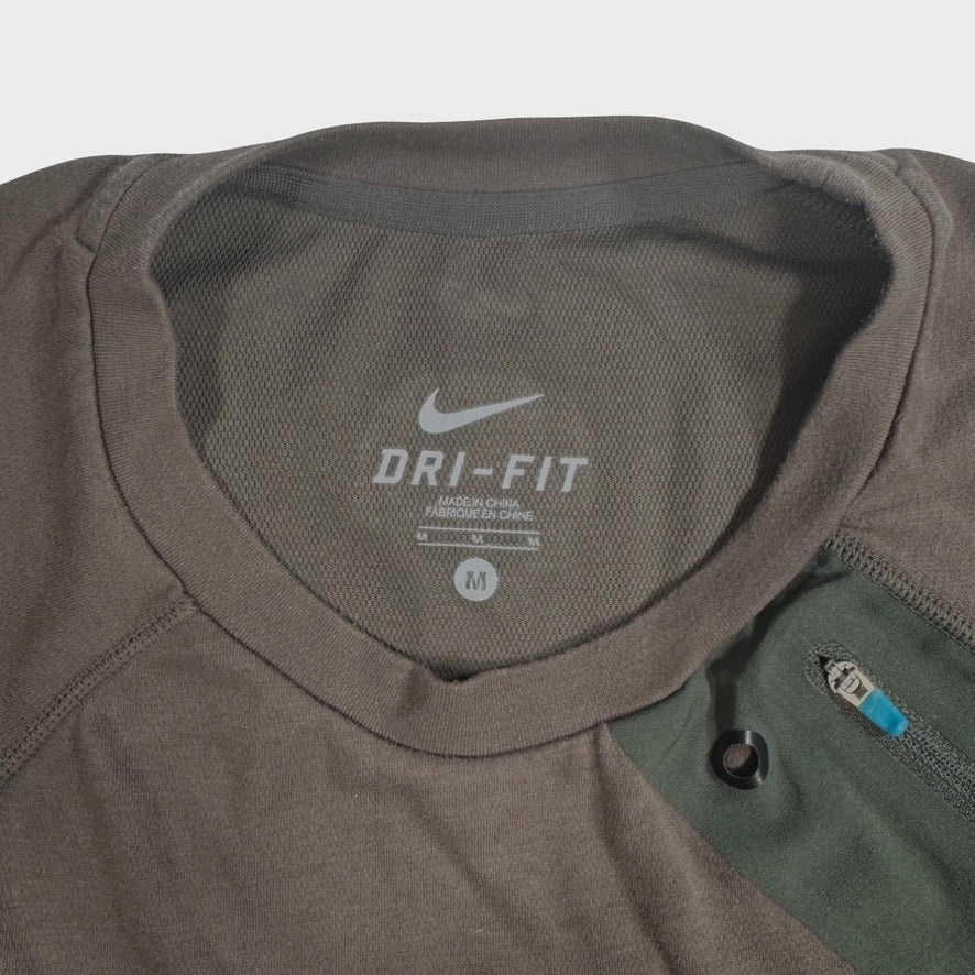1st Gen Nike Gyakusou running zipped chest media pocket tee