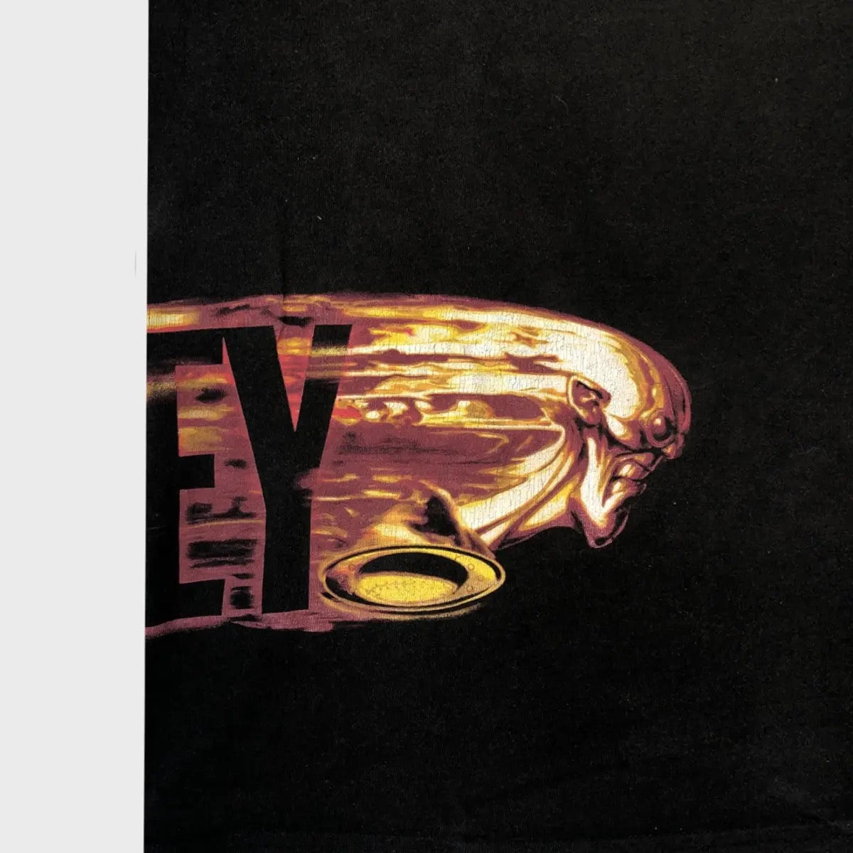 2000's vintage Oakley Software Medusa 3D metalic fire logo T-Shirt
