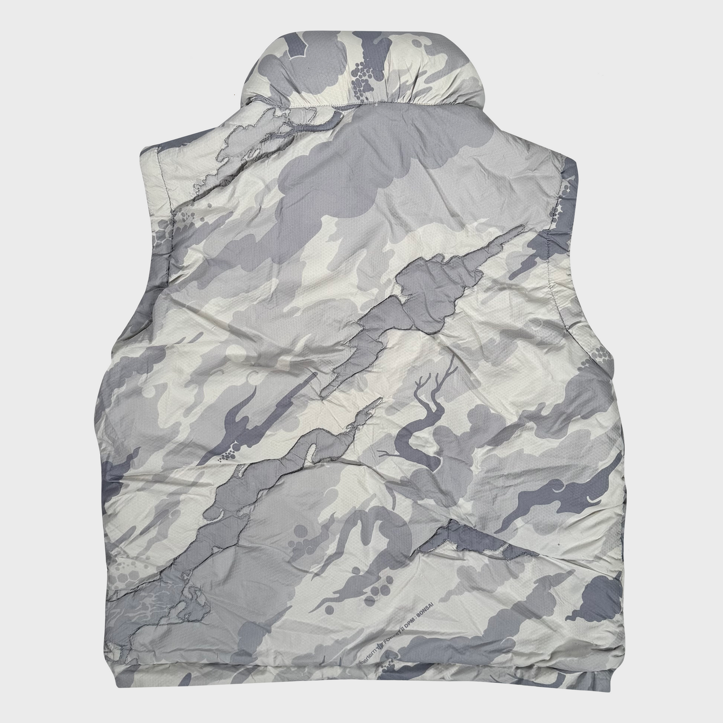Maharishi Forest DPM : Bonsai - White Camo Embroidered Puffer Sleeveless Jacket Grailed