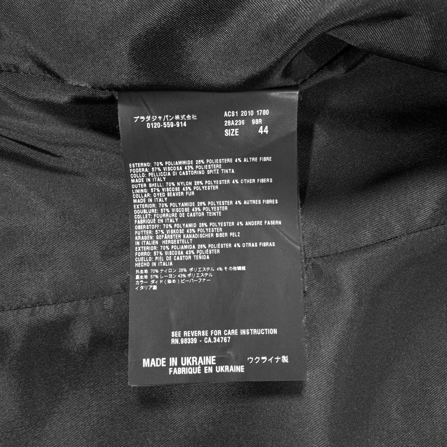 Prada Beaver Fur Collar Jacket Vintage Leboncoin