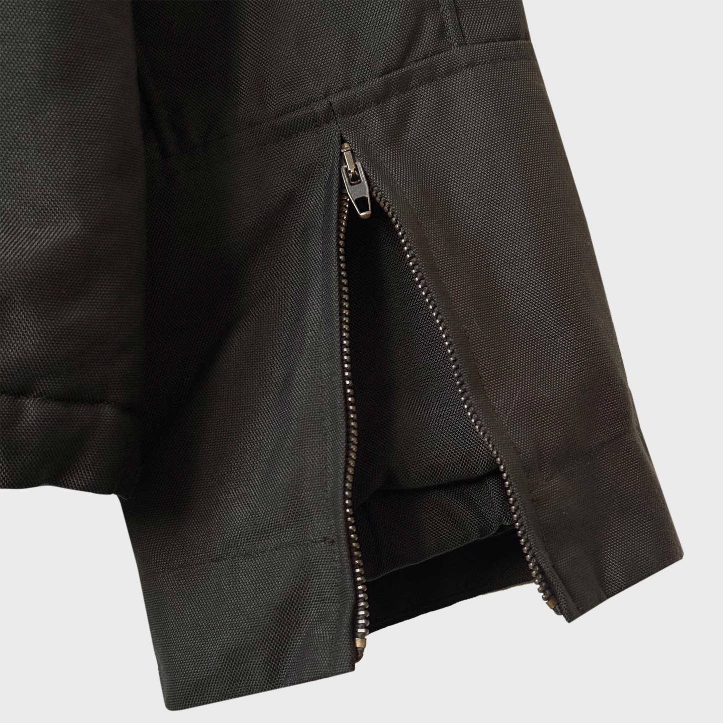 Calvin Klein Asymetrical Double Zipped & Velcro Technical Brown Jacket