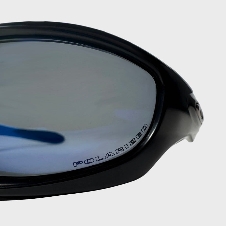 2007 vintage Oakley Monster Dog Polished Black / Deep Blue Polarized