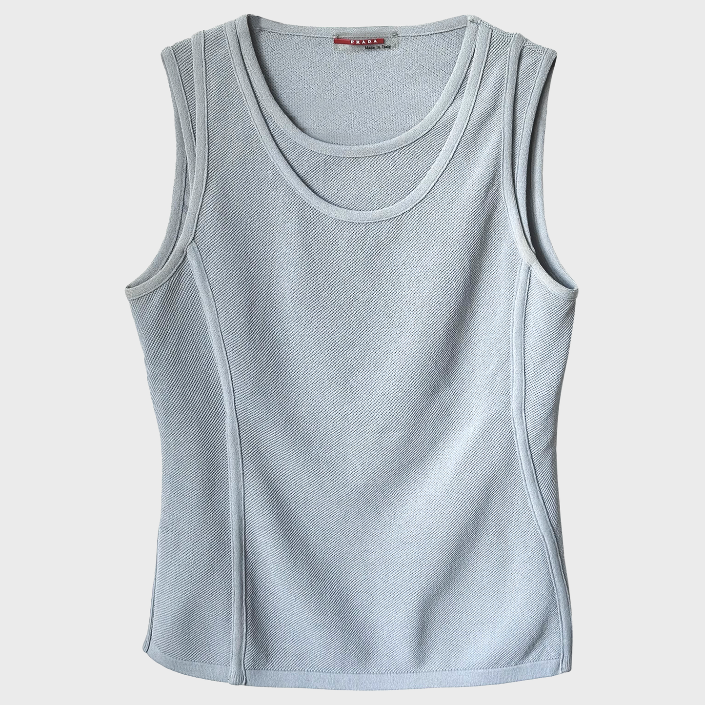 Prada Layered Baby Blue Tank Top