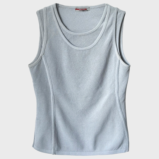 Prada Layered Baby Blue Tank Top