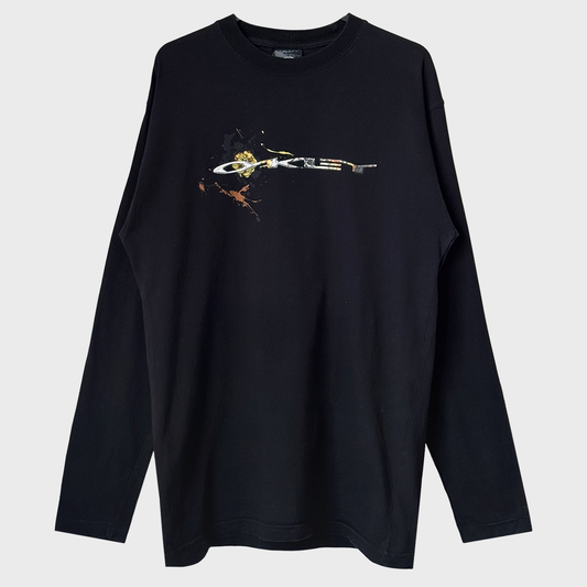 Oakley Metal Flower Logo Back Print Longsleeve