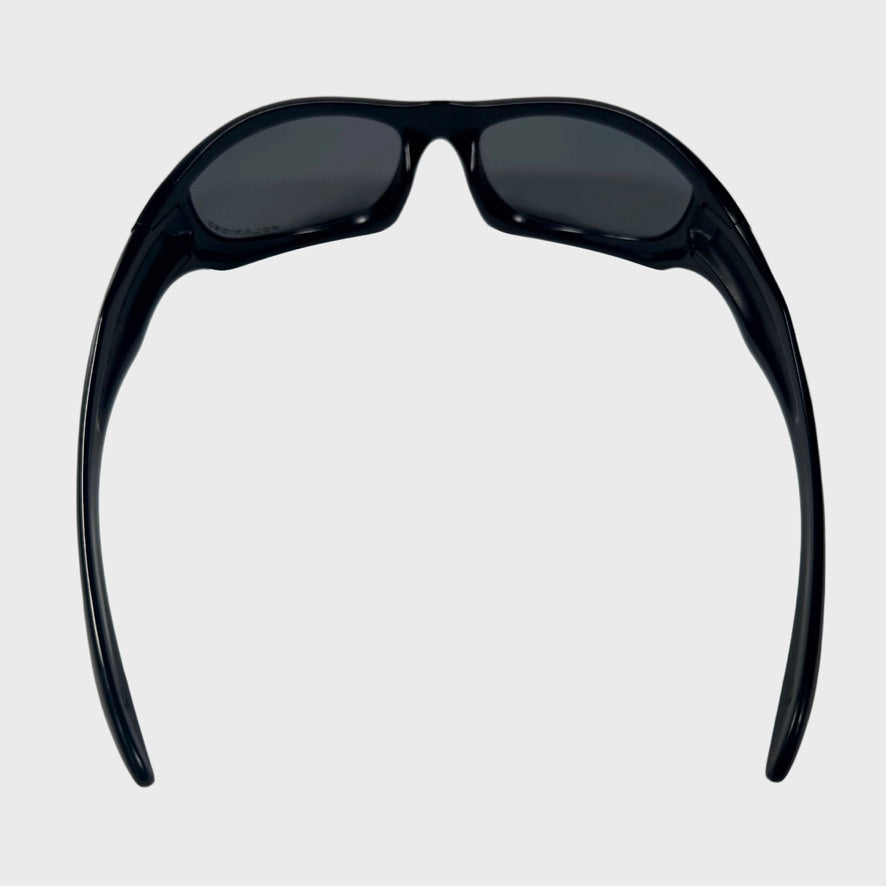 2007 vintage Oakley Monster Dog Polished Black / Deep Blue Polarized
