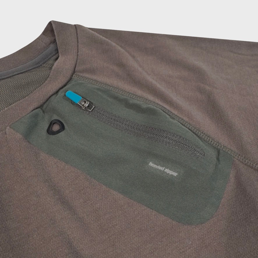 1st Gen Nike Gyakusou running zipped chest media pocket tee