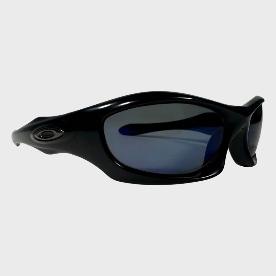 2007 vintage Oakley Monster Dog Polished Black / Deep Blue Polarized