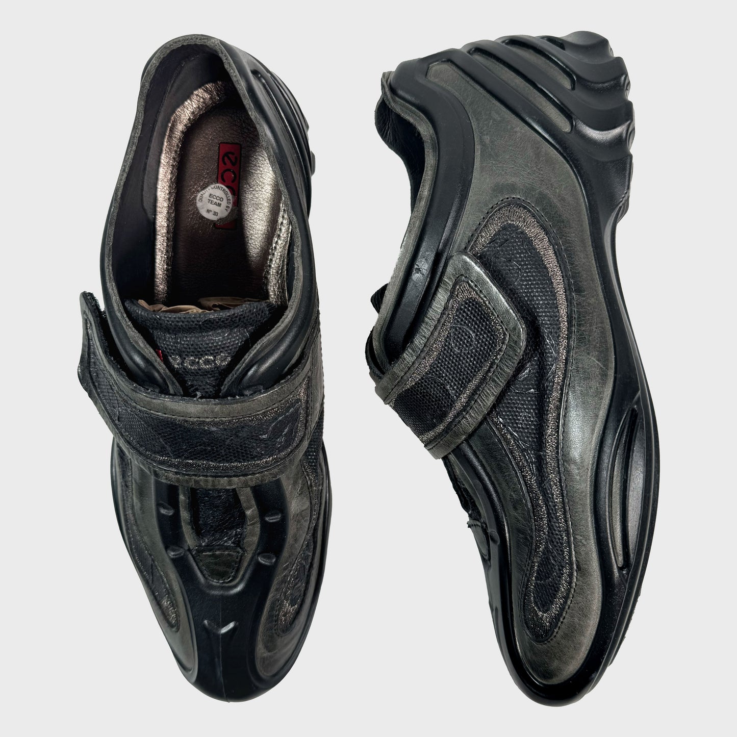 Ecco Footwear Vintage Futuristic Sneakers Kiko Kostadinov Inside Tag