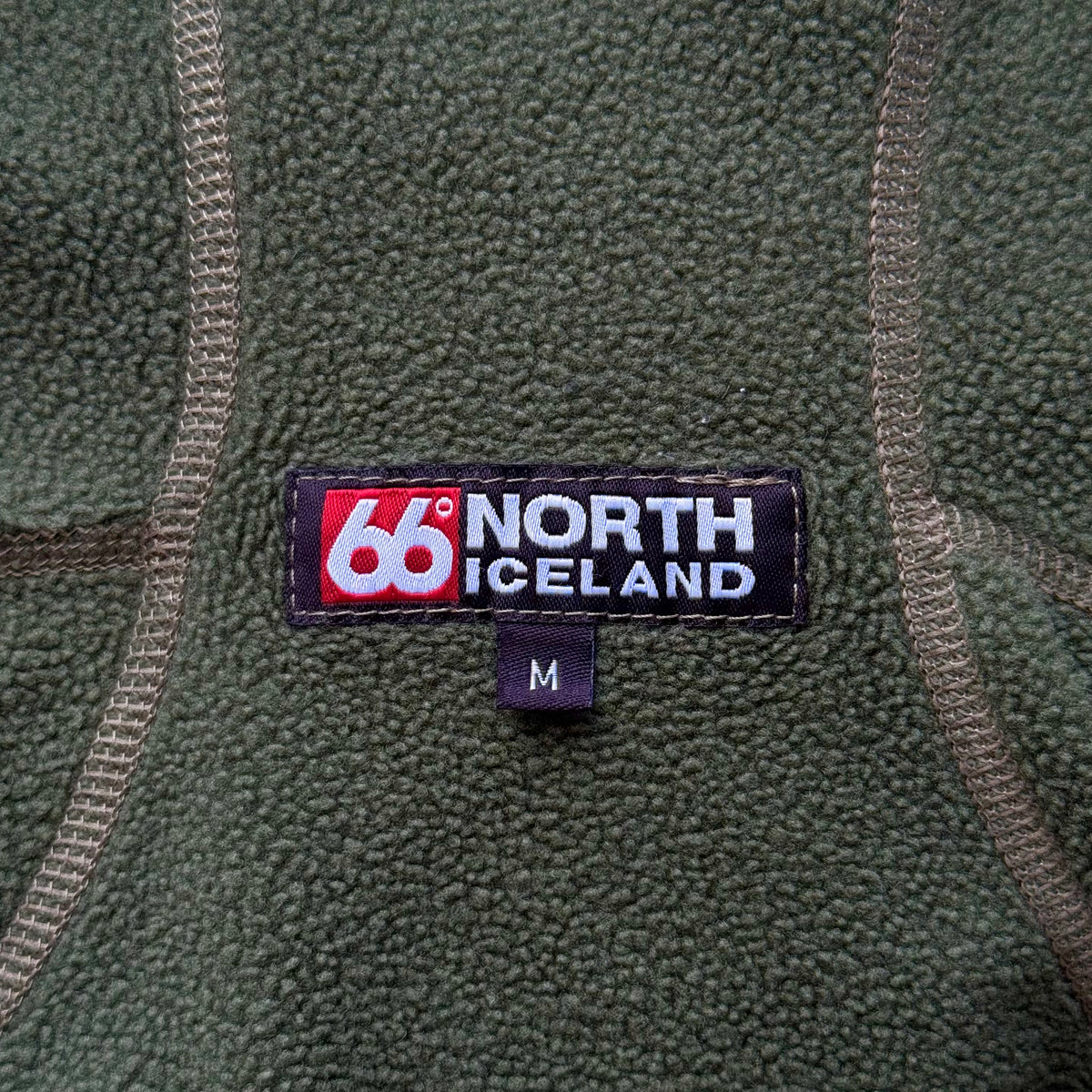 66° North Balaclava Zip Khaki Fleece