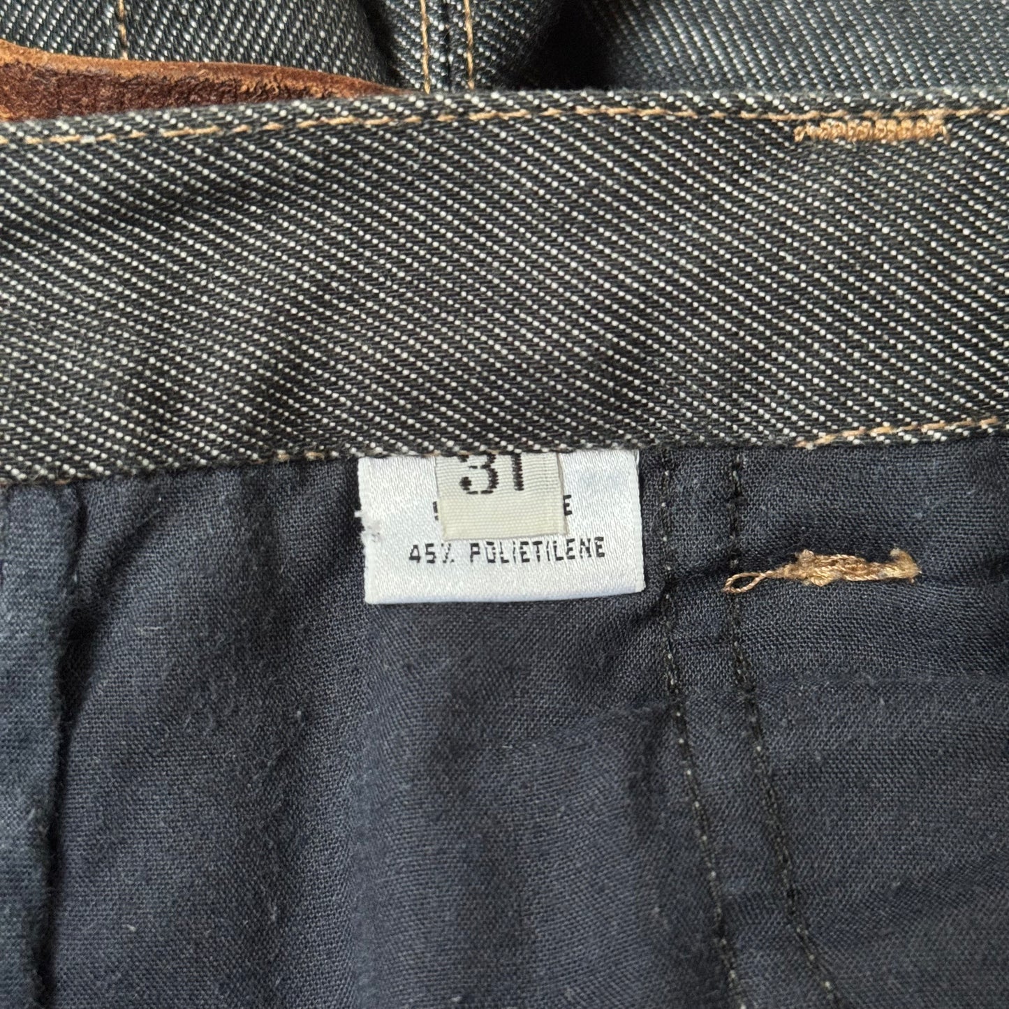 Neil Barrett Vintage Straight Denim Trousers With Integrated Leather Belt