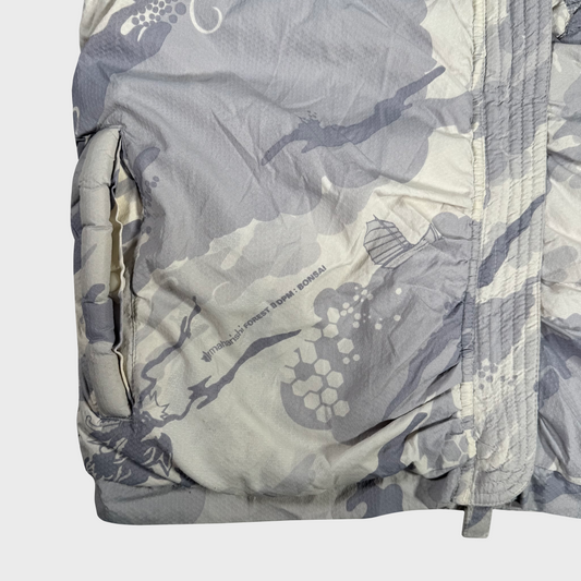 Maharishi Forest DPM : Bonsai - White Camo Embroidered Puffer Sleeveless Jacket Hol Sales Inside Tag 