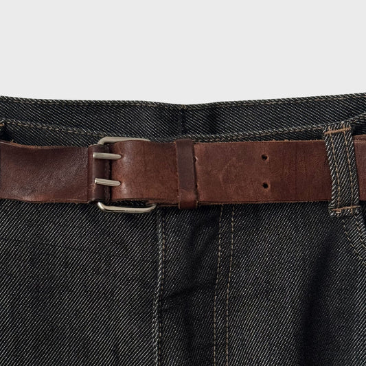 Neil Barrett Vintage Straight Denim Trousers With Integrated Leather Belt Gorpcore Techwear Technical Archive Ebay Etsy Grailed Constant Practice Hol Sales Vintage 1