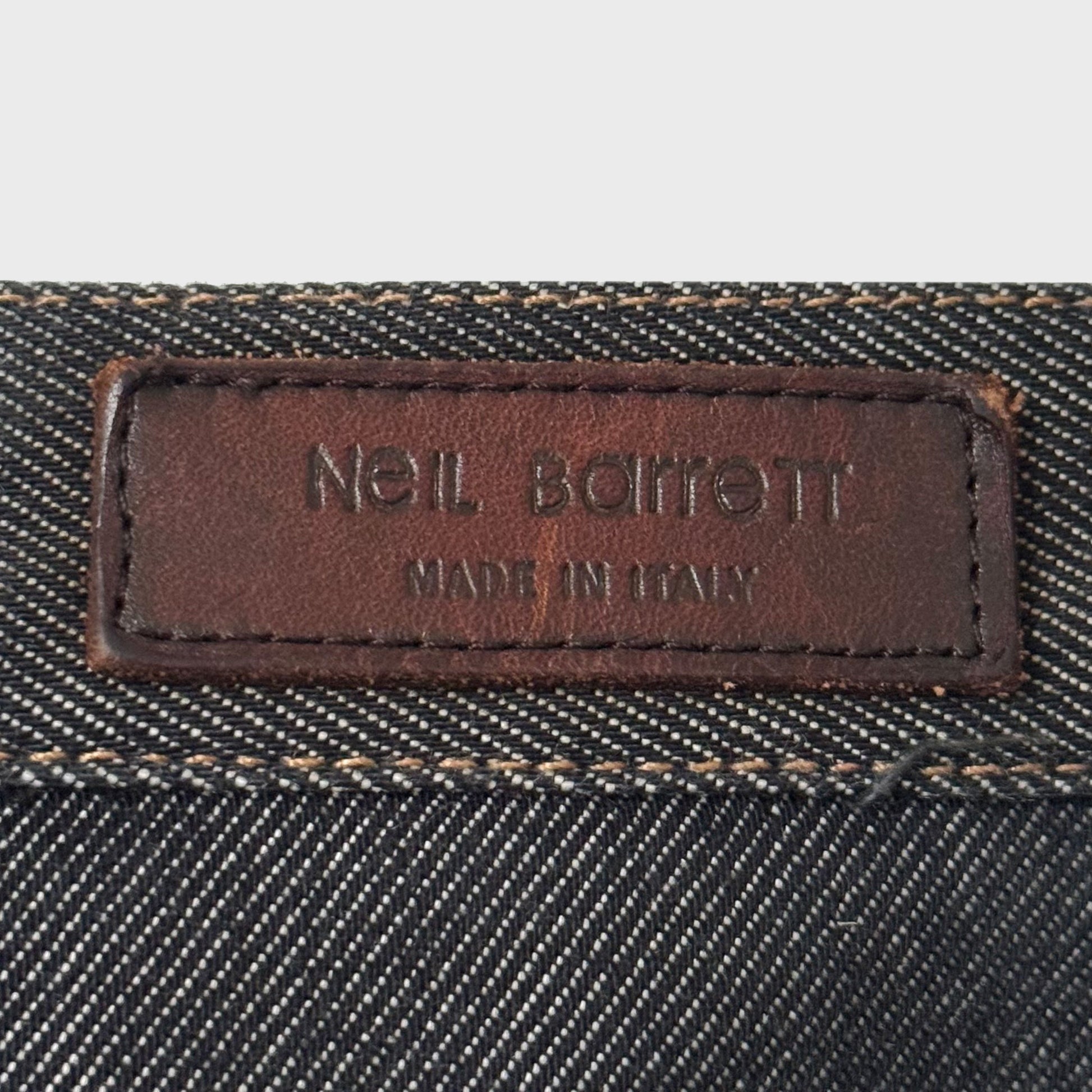 Neil Barrett Vintage Straight Denim Trousers With Integrated Leather Belt Gorpcore Techwear Technical Archive Ebay Etsy Grailed Constant Practice Hol Sales Vintage 4