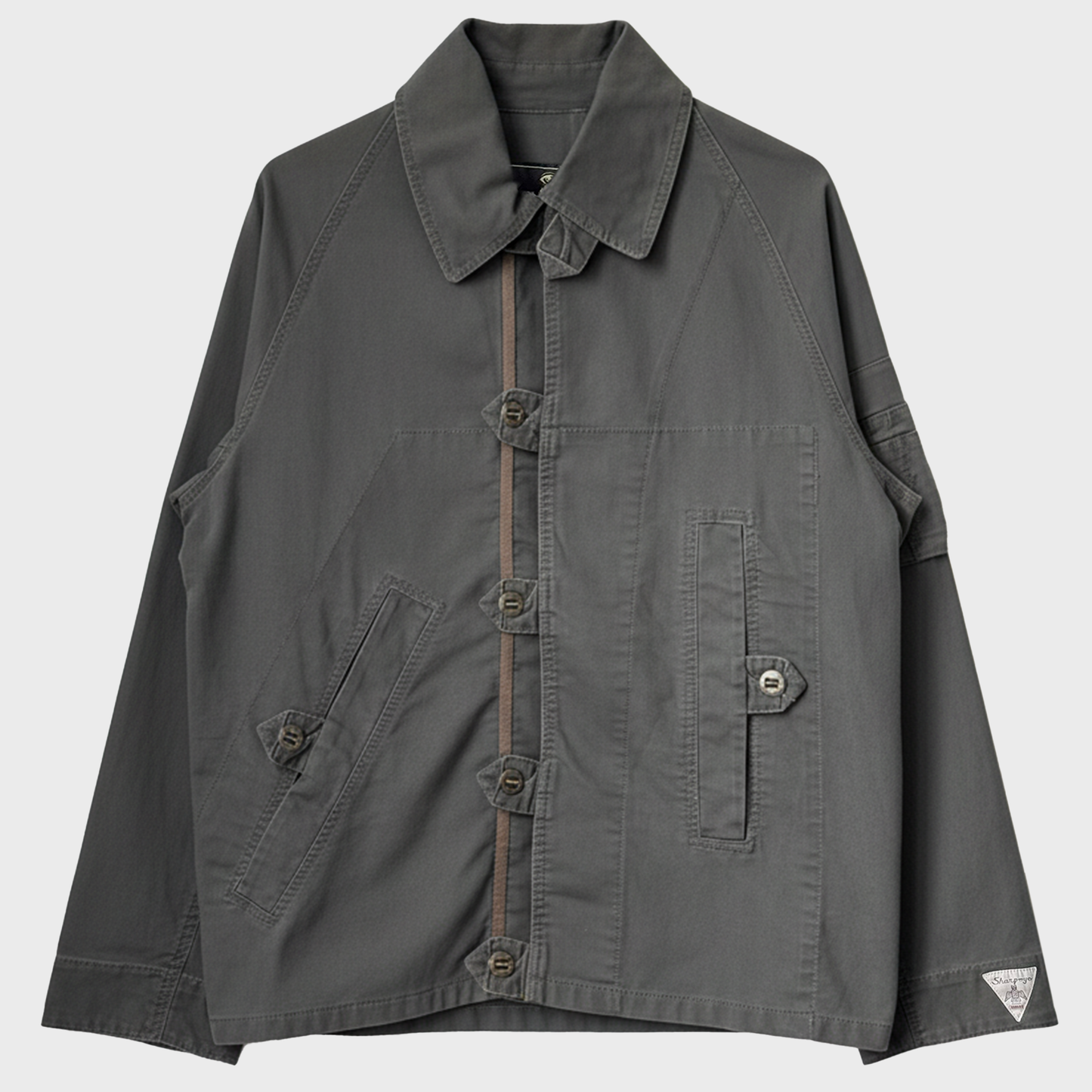Sharpeye Asymetrical Pockets & Stitching Buttoned Jacket
