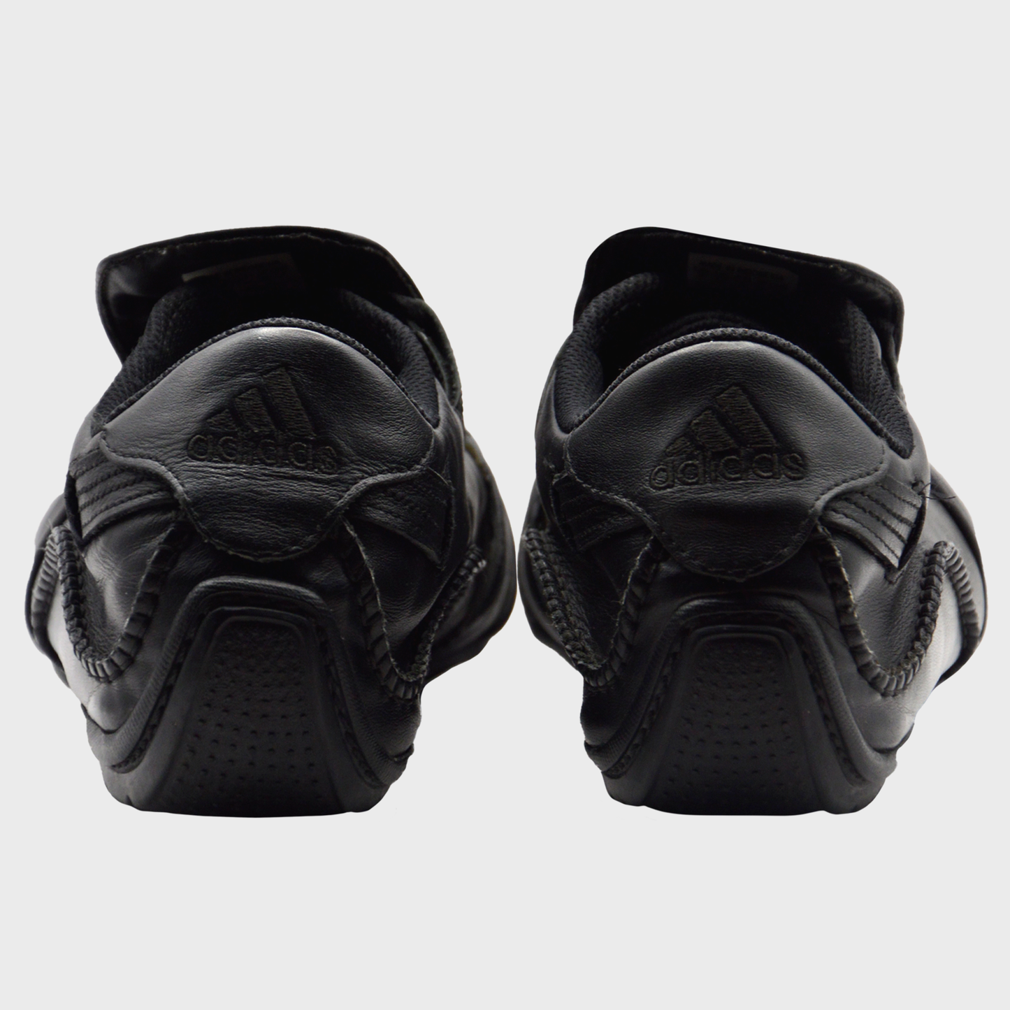 Adidas Mactelo Black Leather & Transparent Stripes Sneakers