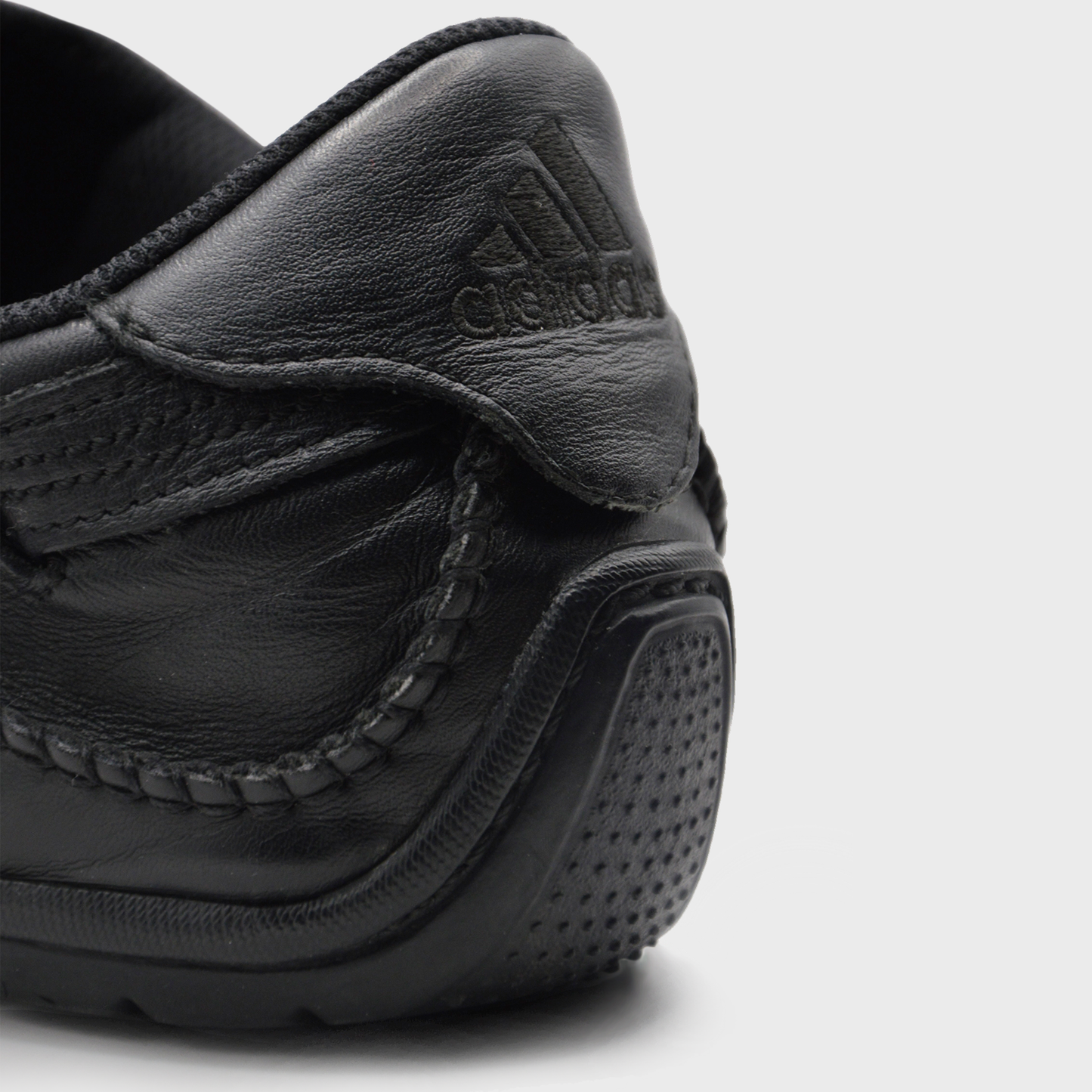 Adidas Mactelo Black Leather & Transparent Stripes Sneakers