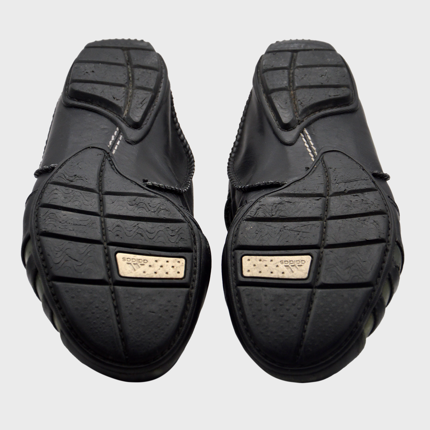 Adidas Mactelo Black Leather & Transparent Stripes Sneakers