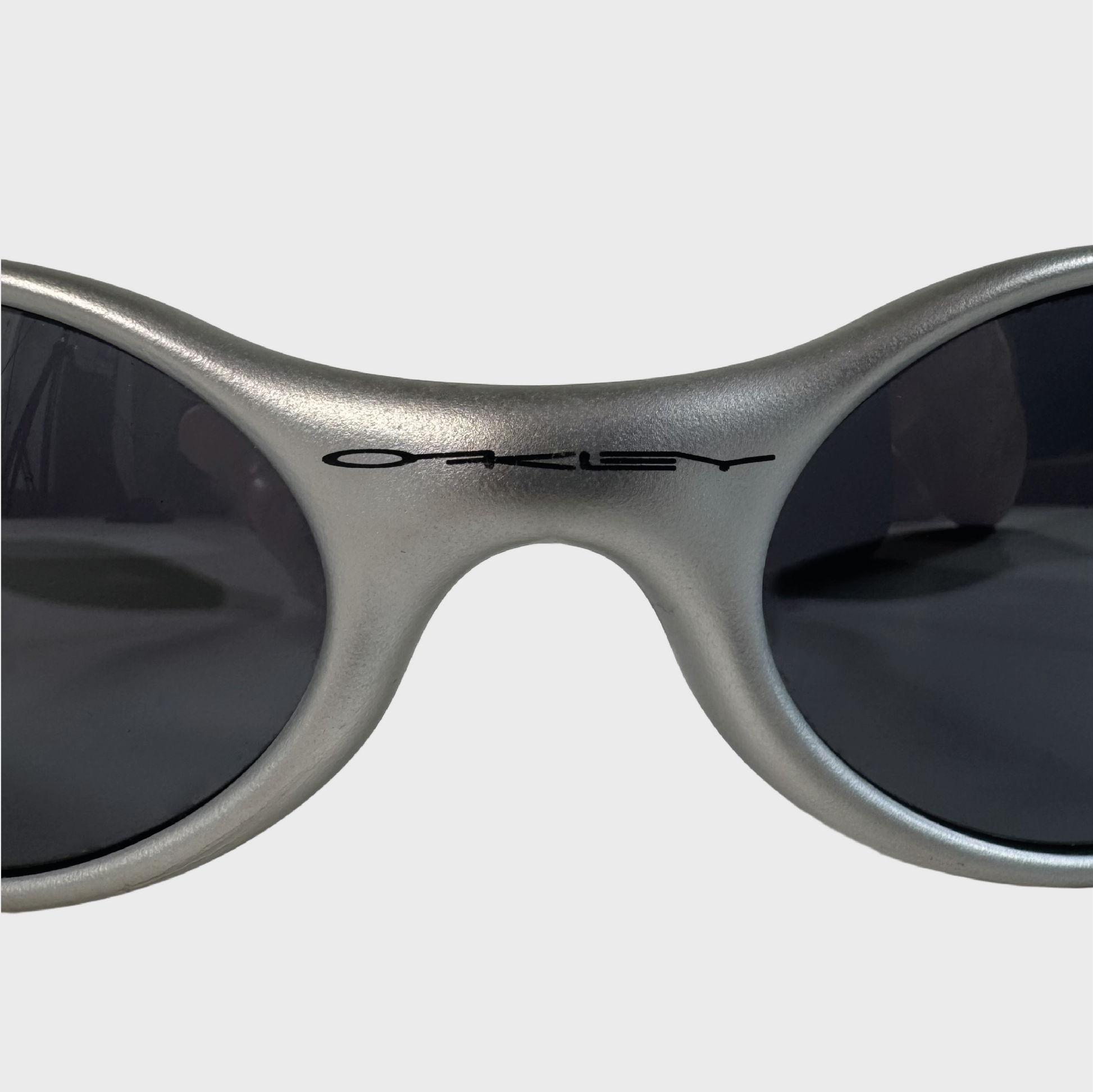 Sunglasses 2002 vintage Oakley New Eye Jacket Silver FMJ 5.56 / Black Iridium 