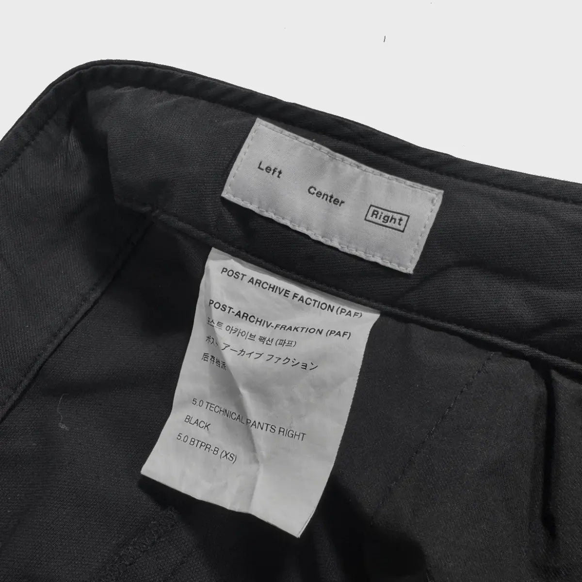 Recent 5.0 Post Archive Faction Technical Pants Right Black