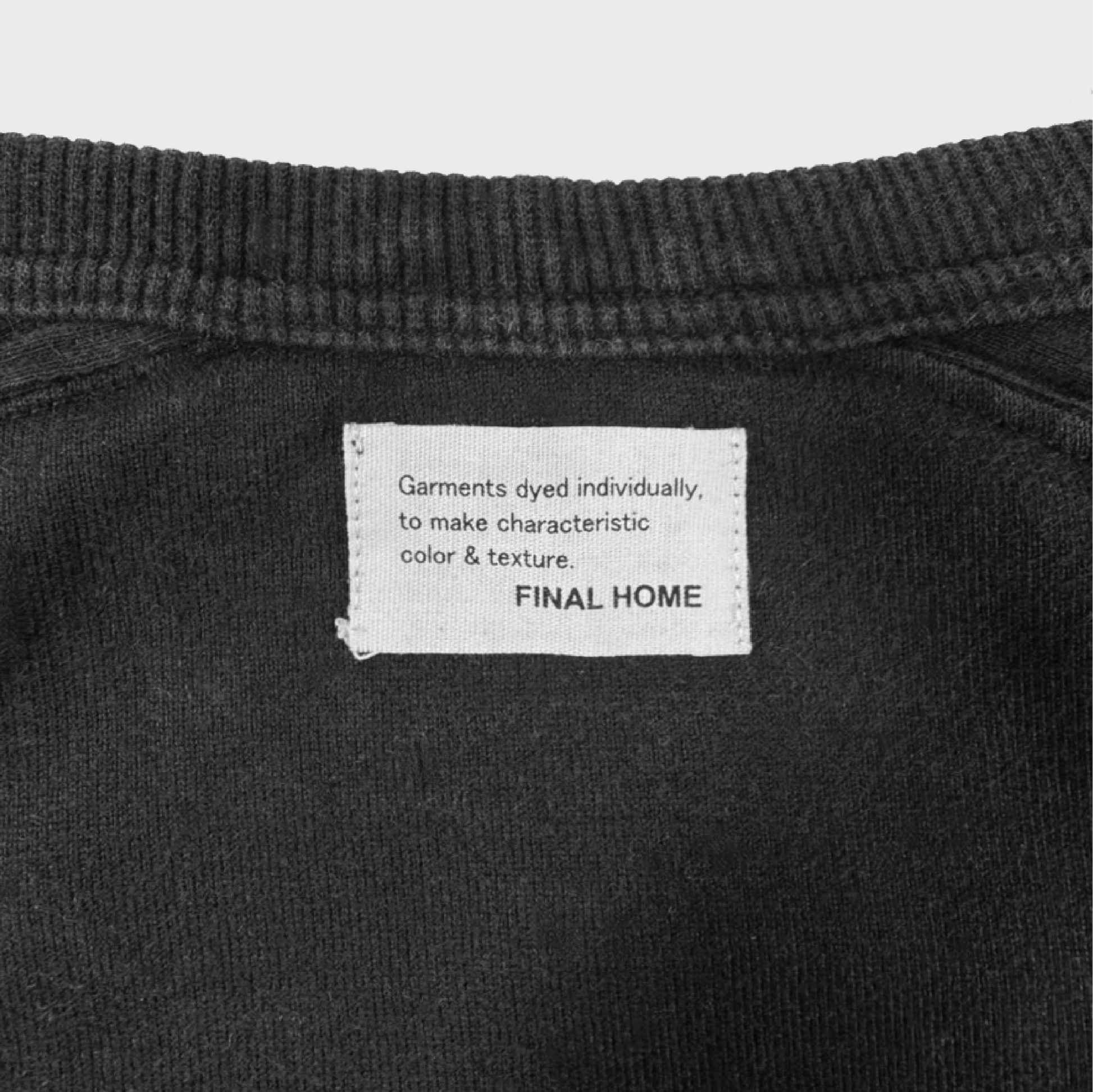 étiquette Tee shirt longsleeve Final Home Noir Homel Tag